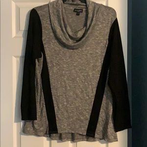 Gray and black sweater